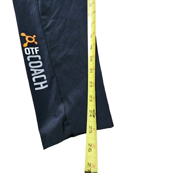 Nike Dri Fit Orange Theory Pants Womens S Black Gym Activewear Polyester Spandex - Picture 9 of 10